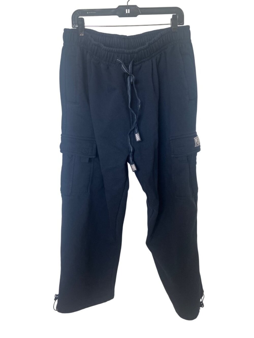 Pro Club Mens 3XL Heavyweight Navy Cargo Sweatpants With Drawstring & Pockets
